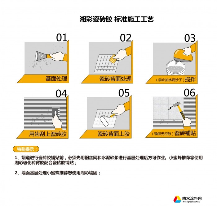 湘彩十大品牌抗滑重型瓷砖粘接剂_诚招代理